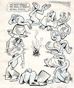 BEAUTY FOR ALL AND ALL FOR BEAUTY. An artist in "agony" advertises that he "wishes" to paint pale, gaunt, ugly women for the Academy." 