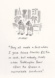 "They all made a fuss when I gave Prince Charles £2.5m in cash, but nobody minds when Paddington Bear offers the Queen a marmalade sandwich." Image.
