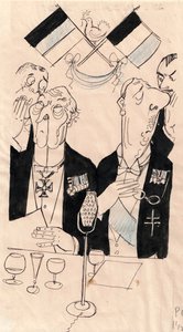 "Now, please, remember, Excellence, no references to: Frederick the Great, Leipzig, Bismarck, Sedan, 1940, Rundstedt etc, etc / Louis XIV, Napoleon, Austerlitz, the Marne, Foch, Clemenceau, Normandy."