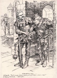 A DOUBTFUL ALLY Mr Asquith: "That's an ugly looking weapon you're got there, what's it for?" Mr Ramsay Macdonald: "Both of you."