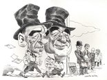 Rupert Murdoch and Robert Maxwell Image.