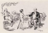 "Why, my dear, you are getting a big girl. Too big to kiss, hey?" "Well hang it all, uncle. I'm the wrong side of ten!" Image.