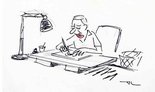 David Langdon self-caricature Image.
