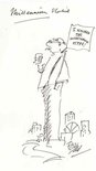 Millennium Statue Bill Tidy Self caricature Image.