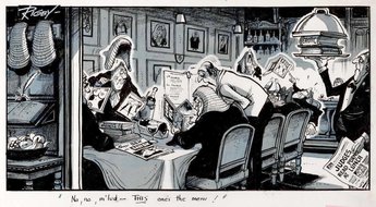 "No, no m'lud - THIS one's the menu!"