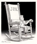 Bill Clinton on JFK Rocking Chair Image.