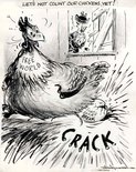 Let's not count our chickens yet! Image.