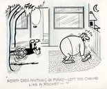 "Never seen anything so funny - left the ground like a rocket -" Image.