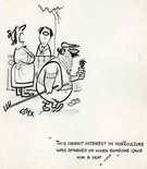 "This great interest in horticulture was sparked off when someone gave him a hop!" Image.
