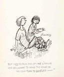 "But I had to pack him up - me l'amour was beginning to make the down on his chin turn to bristles -" Image.
