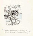 "I'll say he needs changing - for an old set of jugs or something!" Image.