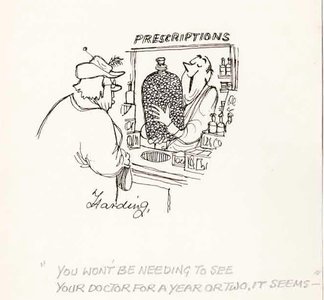 "You won't be needing to see your doctor for a year or two, it seems."