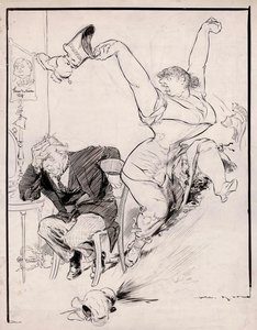 ACCORDING TO LORD ELFRED 'ARMSWORTH "Put us under orders" the passionate cry of England according to the Times. BRITANNIA to her Lord and Master: "Call yourself a man! Why don't you order us about! Why don't you put this boot on and belt into me with it!"