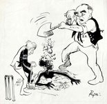 "Hey! That's not cricket, man" Image.