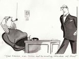 "Good heavens, man, tension must be mounting somewhere out there!" Image.
