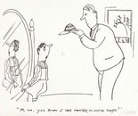 "Oh no, you know I look terrible in cerise hoops!" Image.