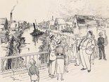 Guide: "An' 'ere iss der canal which make our town look almost like Venice." Image.