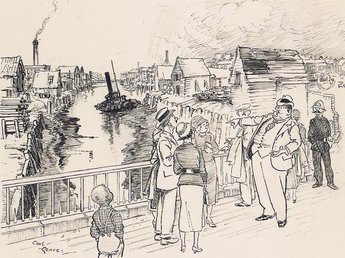 Guide: "An' 'ere iss der canal which make our town look almost like Venice."