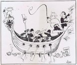 "Cheer up Harold I'm almost certain we're not moving backwards." Image.