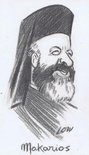 Archbishop Makarios caricature Image.