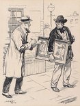 SOLD Rejected Modernist: "What are you following me for? Are you a - an Art Correspondent?" Journalist: "No - a crime reporter." Image.