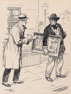 SOLD Rejected Modernist: "What are you following me for? Are you a - an Art Correspondent?" Journalist: "No - a crime reporter."