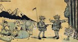 "So you represent a regiment of tanks do yer? - Well bad luck mate, you've 'ad it, I represent an 'igh level Nuclear Bomb attack." Image.