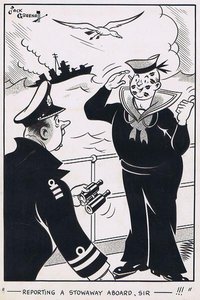" - Reporting a stowaway aboard, sir -!!!"