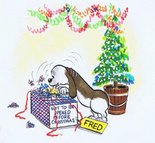 Fred Basset Happy Christmas Image.