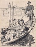 Venetian Reveries. Austin Chamberlian: "This is better than Southampton Water!" Joseph Chamberlian: "Ah! - Poor dear Arthur!" Image.