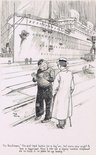 The Reactionary: "She ain't bad lookin for a big 'un, but every ship ought to 'ave a figger'ead. Now if she 'ad a saucy lookin' elephant on 'er bows if 'ud fetch 'er up lovely." Image.