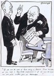 "If we can be sure of there being a French Prime Minister we can have a Big Four conference -  if we can be sure no one pulls another gun on Malenkov..." Image.