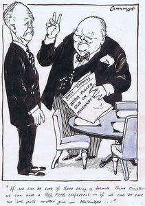 "If we can be sure of there being a French Prime Minister we can have a Big Four conference -  if we can be sure no one pulls another gun on Malenkov..."